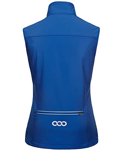 33,000ft Damen Leichte Laufweste Outdoor Softshell Weste Frau Ärmellose Jacke Winddichte Wasserdichte Atmungsaktive Vest Gilet für Laufen Golf Wandern Hellblau M