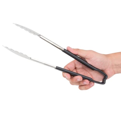 Vollrath 4781220 Jacobs\'s Price 12-Inch 1-Piece Tong, Stainless Steel, Black Handle