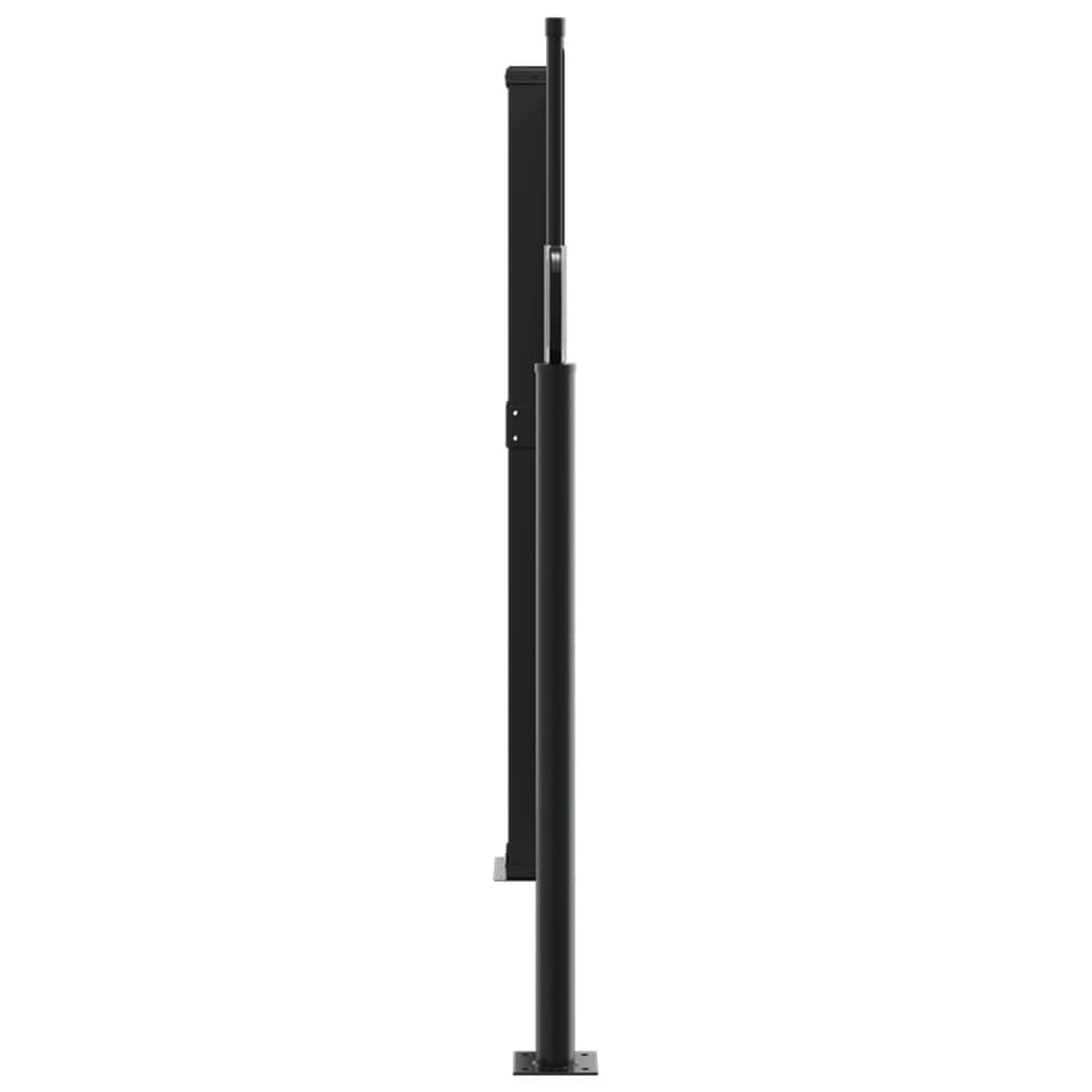 Tidyard Doppelseitige Seitenmarkise – Ausziehbarer Sicht- & Windschutz Für Balkon & Terrasse, 100x600 Cm, Schwarz