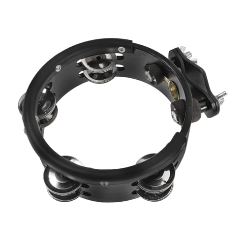 BIUDECO Sturdy Cymbal Tambourine for Drum Kit Easy Attach Hihat Accessory Versatile Handheld Percussion Instrument for Musicians Sound Quality Drum Mount Tambourine