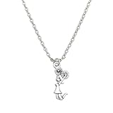 Sportybella Cheerleader Pendant Necklace – Stainless Steel Non-Tarnish Cheer Charm Jewelry, Gift for Cheer Teams, Cheerleaders, Fans & Coaches