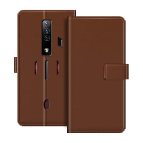 ESACMOT ���U�[�E�H���b�g�P�[�X ZTE Nubia Red Magic 7 �Ƃ̌݊������� �J�[�h�z���_�[���X�^���h�t���蒠�^�P�[�X�A�}�O�l�b�g���J�A�ϏՌ��t�H���I�A�J���t���ȃf�U�C�� (��)