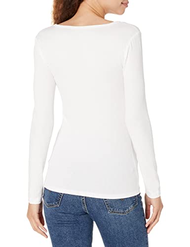 Image of Amazon Essentials Women's Long Sleeve Slim-Fit Rib Scoop Neck Sweater, Fall Tops, Pack of 2