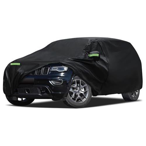 Image of Car Cover Custom Fit for Jeep Grand Cherokee 2000-2026, Migaven Waterproof Full Exterior Cover Sun Rain Protection with Door Zipper and Cotton Lining