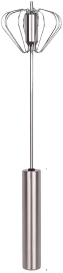 Semi-Automatic Hand Mixer with Self-Turning Whisk | Stainless Steel Manual Egg Beater & Cream Mixer for Kitchen, Effortless Whipping, Blending & Beating(14 inch)