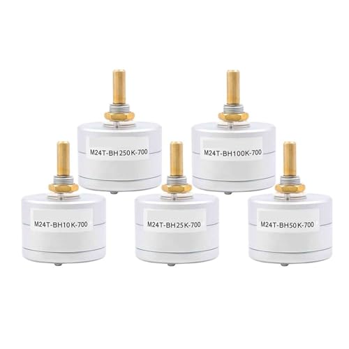 GXHOVYKWP Potenciómetro Mono HiFi EIZZ de 24 Pasos, atenuador de Volumen estéreo, Cobre Chapado en Oro Alps, 10 K, 50 K, 100 K y 250 K.(50K)