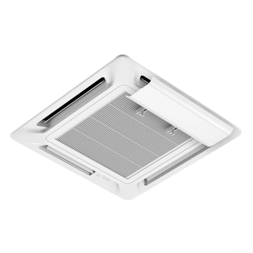 HomeVortex Deflector de viento ajustable para aire acondicionado para unidades de techo, deflector antisoplado directo con control de dirección, escudo de salida de CA ABS blanco 20 x 40 cm (60)