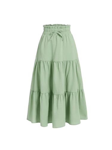 Falda larga bohemia para paseos de verano y tardes de terraza con cintura alta