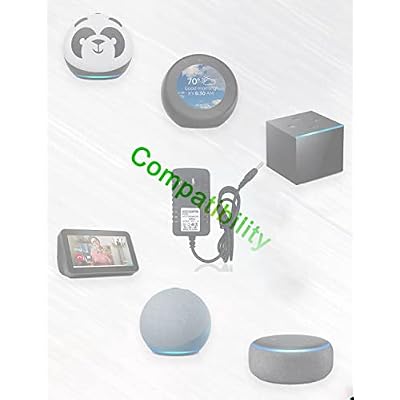 Power Cord Replacement for Alexa Dot 4th Gen/3rd Gen/5th Gen 2022, Show 5 2nd Generation 2021 Speaker, 15W Charger Adapter