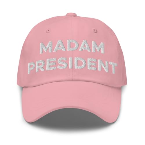 Hogue WS LLC Madam President Hat (Embroidered Dad Cap) Kamala Harris for President Hats Pink