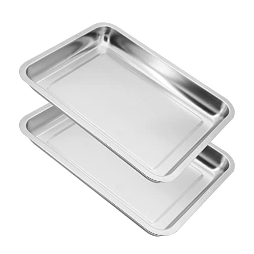 MoYouno Backblech 2er Set, Backblech, Rechteckiges Ofenschale -zum Backen...