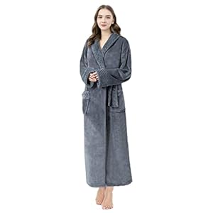 WiNDS DREAM Womens Robe Plush, Winter Fleece Robes for Women, Long Bath Robe Plush Soft Warm Fleece Bathrobes