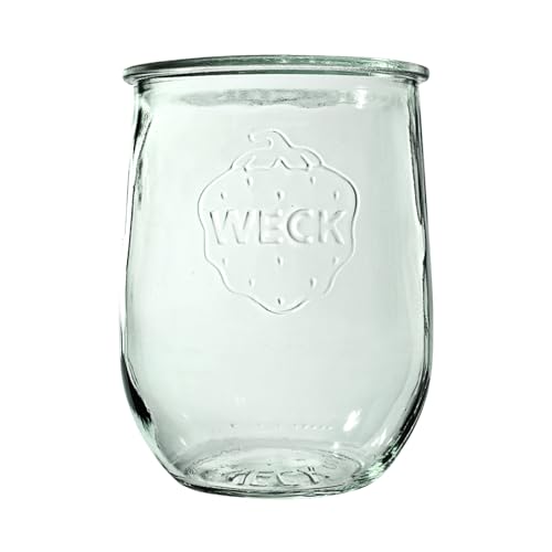 Weck Tulpenglas 1062 ml 6 Stück | Zum Einmachen von Konserven, Säften, luftdichtes Aufbewahren von trockenen Zutaten