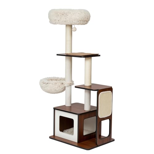 Pawalaya 54-Inch Premium Multi-Level Modern Cat Tree & Tower -