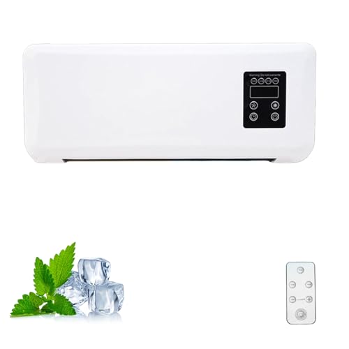 Klimaanlage, 2-in-1-Wandklimaanlage mit Heizen und Kühlen, Klimaanlage ohne Außeneinheit, 2000-W-Mini-Wandkühler mit Fernbedienung