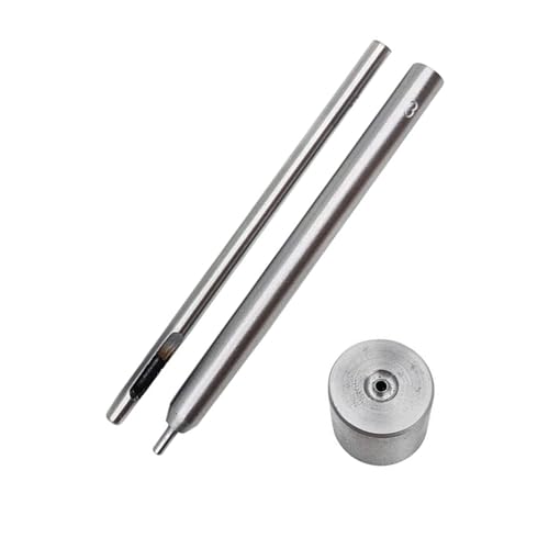 YiiSeeJo Eyelet Hole Punch Die Tool 3mm Grommet Setter Hollow Punch with Base and Ram for Leather Craft Clothing Handbag Fabric Curtain DIY