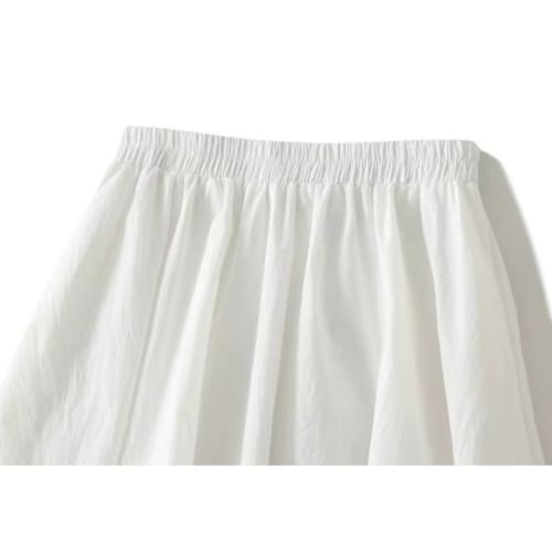 Skirt for Women High Waist Elastic Solid A Line Ruched Loose Casual Pleated Soft Lightweight Fashion Ladies Outings2