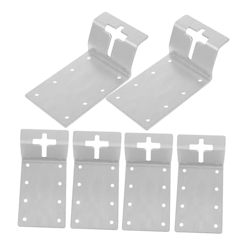 Hemobllo 6 Pièces Support De Colonne Supports Pour Poteaux En Bois Poteau De Clôture De Jardin Kit De Fixation De Boîte Aux Lettres Pour Clôture Support De Clôture En Métal Silver Aluminium