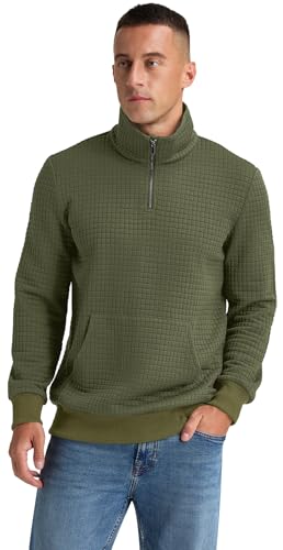 NITAGUT Mens Quarter Zip Sweatshirt Long Sleeve Waffle Pullover Sweatshirt with Pocket4