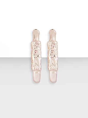 Image of Ami Rose Gold Classy Contemporary Semi Hoop Earring For Women-ZPFK19967