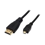Type D vers type A. Câble HDMI à micro HDMI. Connecteurs en or 24K. Idéal pour connecter des appareils HD à l\'aide du nouveau connecteur micro HDMI. Caméscopes, tablettes, téléphones portables vers un PC ou TV HD. 1080p Full HD. Type D à Type A. 1,4 V. Prend en charge Ethernet/3D.