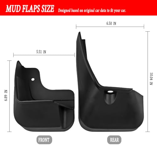 Image of Mud Flaps Mud Guards Fit for 2009-2018 Toyota Verso AR20, Front & Rear Mud Splash Guards Accessories - 4 Pc, Black