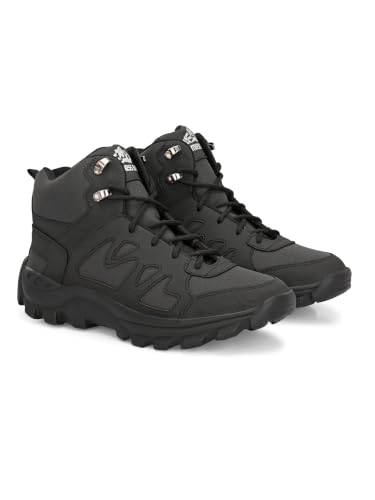Image of Leo's Fitness Waterproof Canvas High Ankle Boots for Trekking Hiking & Other Casual Purpose