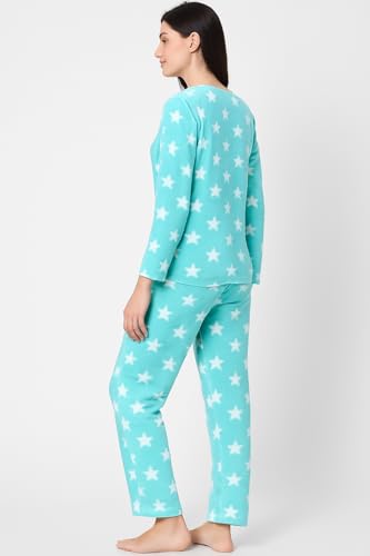 Image of CAMEY Womens Winter Full Sleeve Top and Pajama Pants Regular Fit Night Suit Round Neck Top and Pyjama Set Ladies Night Dress