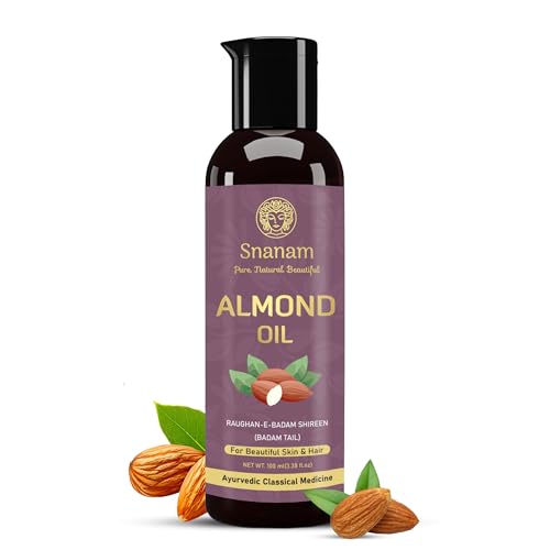 Image of Raughan-e-Badam Shireen Sweet Almond Oil, 100% Pure, Unrefined, for Hair, Skin, Nails, Face, Hands, 100ml