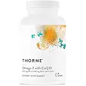 THORNE - Omega-3 with CoQ10 - Fish Oil Supplement with EPA & DHA from Sustainably Sourced Fish - Supports Brain, Skin, Joint & Heart Health* - Third-Party Certified - Gluten & Dairy-Free - 90 Softgels