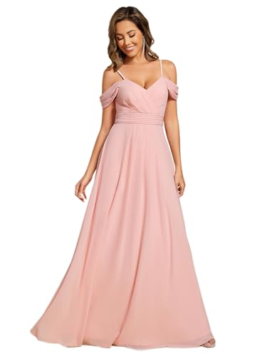 Image of Ever-Pretty Women's V Neck Pleated Sleeveless Chiffon Floor Length A Line Bridesmaid Dresses 02354
