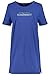 Produktbild Ulla Popken Damen große Größen bis 64, Longshirt, Nachthemd, Statement-Motiv, Halbarm, Schrift-Druck, Mittelblau 58/60 722063 78-58+