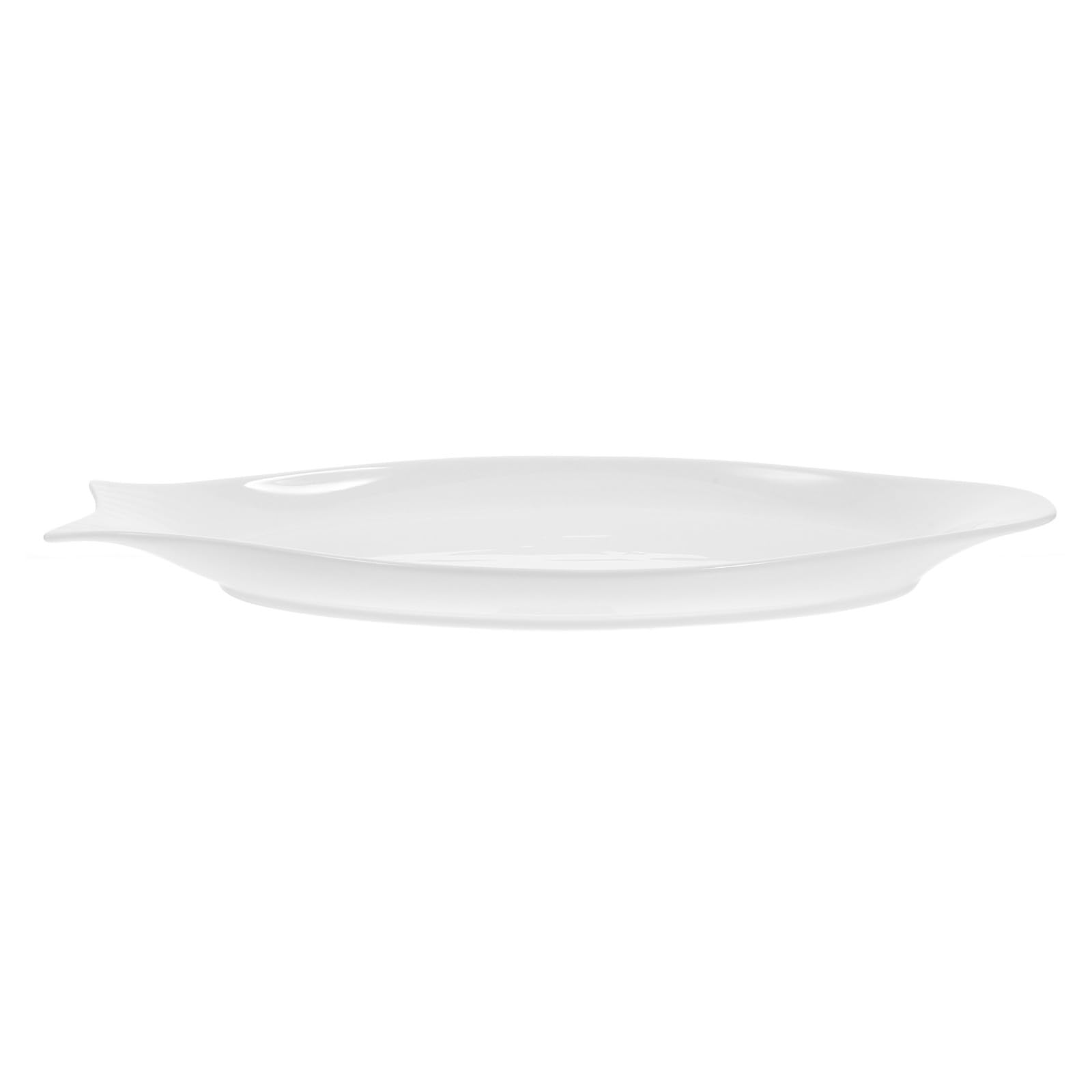 Plato de Pescado Ovalado Blanco de 16 Pulgadas, Cerámica
