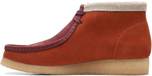Clarks Men's Wallabee Boot (Dark Orange Combination) (us_footwear_size_system, adult, men, numeric, medium, numeric_10)