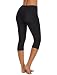 Leoparts Women Skirted Swim Capri High Waisted Skirt Swimming Leggings Rash Guard UV Sport Board Shorts Swimsuit Bottom Black