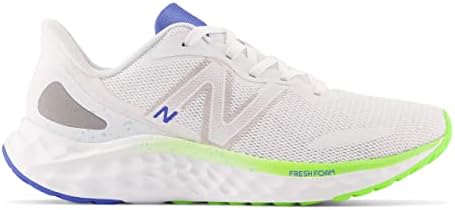 New Balance Women's Fresh Foam Arishi V4 Running Shoe, White/Pixel Green/Bright Lapis, 9 Wide | Image 2