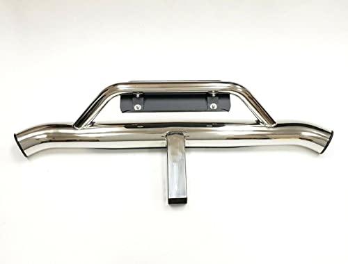Sshlight Chrome Universal Truck Trailer Rear Bumper Guard 36" Length X 6.5" Overall Heigh Heavy Duty Steel Towing Hitch Step Bar Drop Step 2" Receiver #TOP3