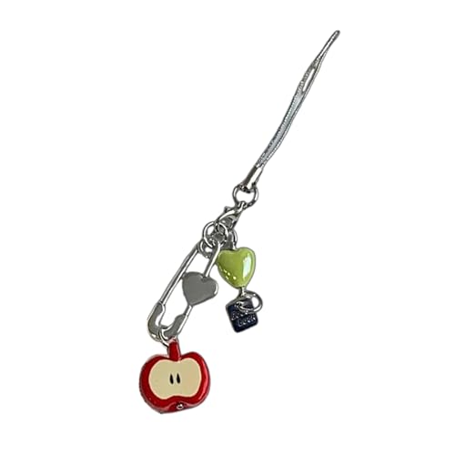 NUEAYMS Colgante colgante, hecho a mano con diseño de frutas en 3D, llavero de resina con cuentas de resina, accesorio adecuado para teléfono, mochila escolar y llaves