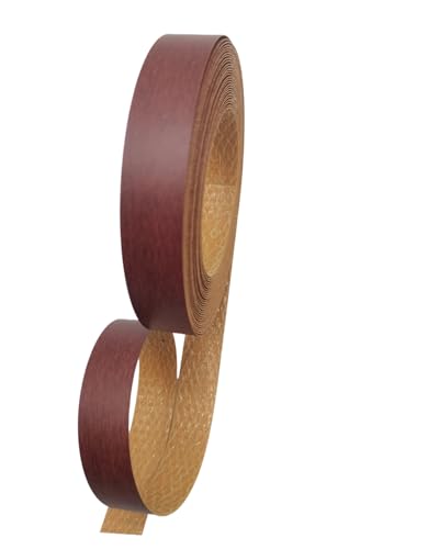 Image of HGKJHFmelamine Edging Tape. pre Coated with hot melt Adhesive Flexible Veneer Edge Edging, Used for Cabinet and Furniture Maintenance (No19-Deep Brown Mahogany Color, 1.81cm*6m)