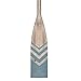 Stratton Home Decor Nautical Chevron Oar Wall Decor | Handcrafted Wood Decorative Oar with Light Blue Stripes | Mountable Wooden Oar Wall Ornament to Elevate Any Room | 8.00”x1.75”x60.00”