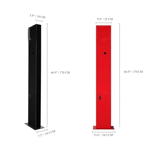Borne de recharge sans fixation murale grâce à ce support au sol extérieur robuste noir - 8