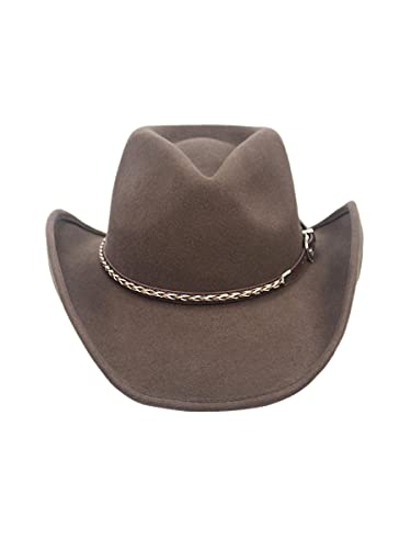 Western Hat Band For Cowboy Hats By Silver Canyon, Brown Leather With Tan, Brown, Natural Braided Horsehair #TOP4