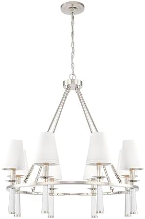 Crystorama Baxter 8 Light Polished Nickel Chandelier