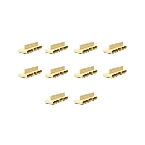 38mm Twin Plastic Bed Slat Holders Caps Fixings for Wooden Bed Frames (Pack of 10)