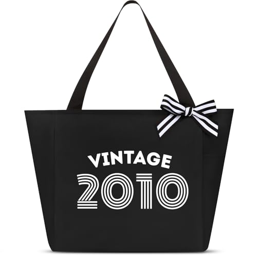 Image of Vavabox 40th Birthday Gifts Women, Unique 40 Years Old Tote Bag, Vintage 1986 Handbag Gifts for Women Mom Wife Friend