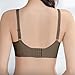 Women's No Underwire Wireless Bra Full Figure Comfort Bras Stretch Seamless Soft Push Up Breathable Everyday Bralette Coffee