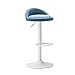 Stołek Barowy na Kółkach Stołek barowy,krzesło barowe,krzesło,kuchnia Restauracja Wysokiej stołka,Gąbka Poduszka Bawełniana Pościel Opakowanie Obróć Podnośnik 62-82cm 3 Kolory (Color : Blu)