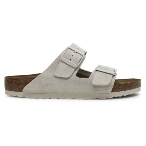 Birkenstock Unisex Arizona BS Suede Leather Antique White Sandals 9 W / 7 M US