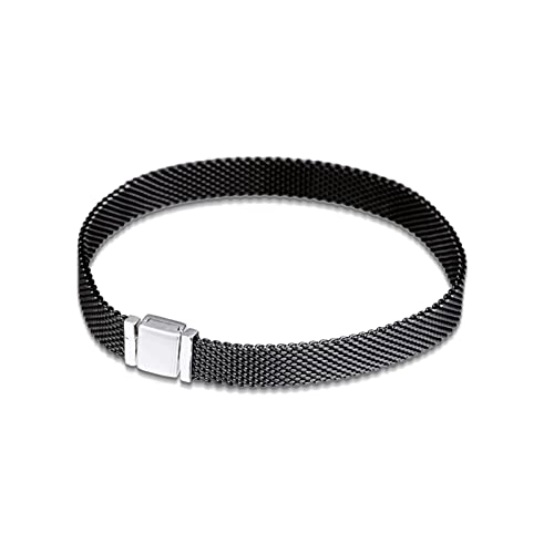 Bracelet argent 925 maille oxydée Reflexions idée cadeau femme