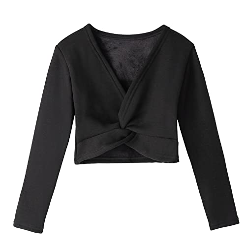 Image of Lisianthus Girls' Classic Thick Ballet Long Sleeve Wrap Top